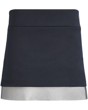 Maje Net-Trim Mini Skirt - Blue