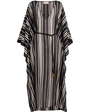 Tory Burch Cotton-Silk Kaftan - Black