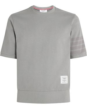 Thom Browne Cotton 4-Bar T-Shirt - Grey