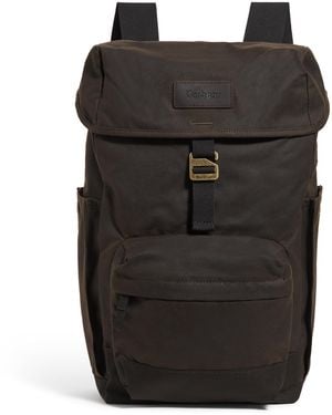 Barbour Waxed-Cotton Backpack - Black