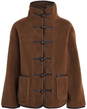 Sandro Faux Fur Jacket - Brown