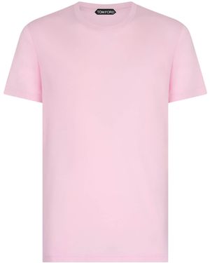 Tom Ford Cotton-Silk T-Shirt - Pink