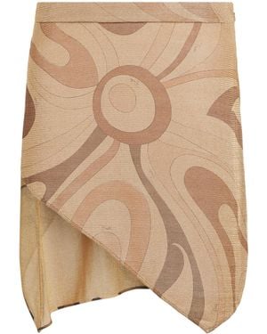 PUCCI Lurex Marmo Print Mini Skirt - Natural
