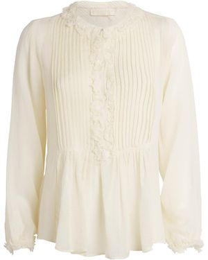 Ulla Johnson Wool Adriel Tunic Blouse - White