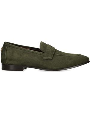 Bougeotte Suede Flaneur Loafers - Green