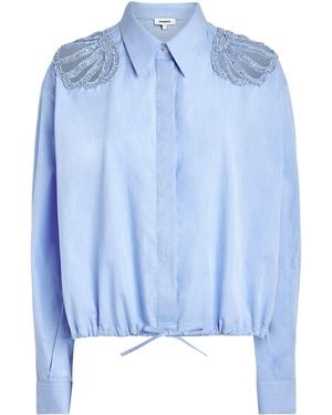Sandro Cotton Embellished Shirt - Blue