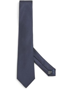 Emporio Armani Silk Jacquard Tie - Blue