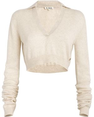 ÉTERNE Cashmere Stevie Cropped Jumper - Natural