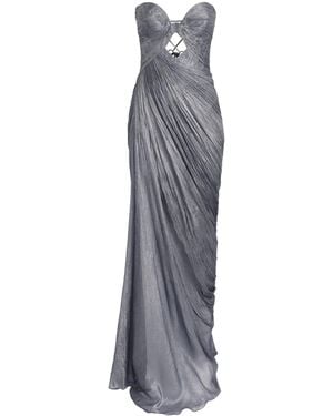 Maria Lucia Hohan Silk Strapless Zephyra Gown - Grey