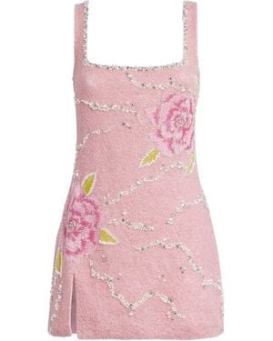 Clio Peppiatt Peony Mini Dress - Pink