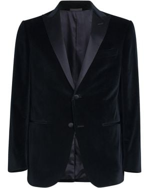 Corneliani Velvet Blazer - Blue