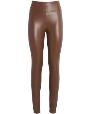 Wolford Faux Leather Edie Forming Leggings - Brown