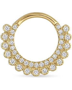 Maria Tash Diamond Apsara Single Hoop Earring - Metallic