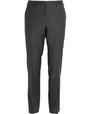 Corneliani Virgin Wool Slim Tailored Trousers - Grey