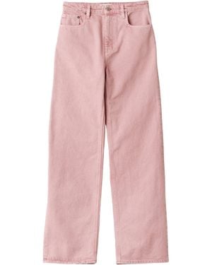 Miu Miu High-Rise Straight Jeans - Pink