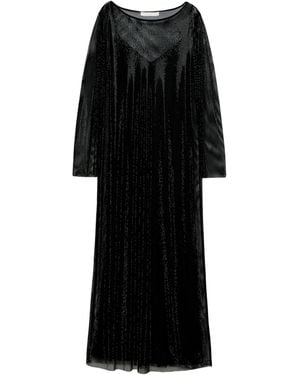 Marina Rinaldi Sparkling Midi Dress And Petticoat - Black