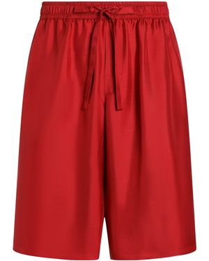 Dolce & Gabbana Silk Shorts - Red