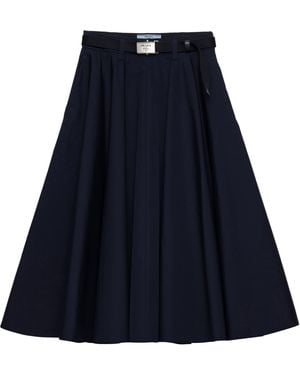 Prada A-Line Midi Skirt - Blue