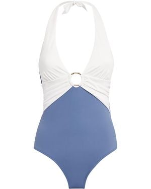 Heidi Klein Halterneck Cetara Swimsuit - Blue