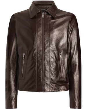Dolce & Gabbana Leather Jacket - Brown