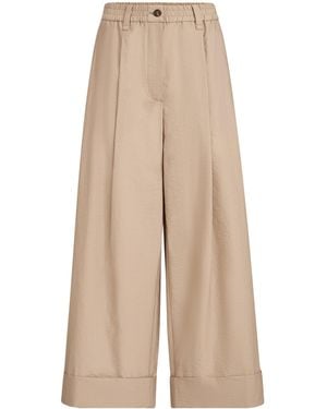 Brunello Cucinelli Pleated Trousers - Natural