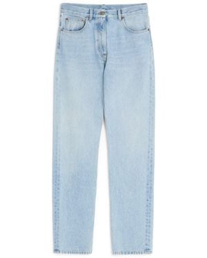 Valentino Mid-Rise Straight Jeans - Blue
