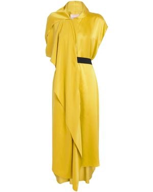 ROKSANDA Silk Lysar Midi Dress - Yellow