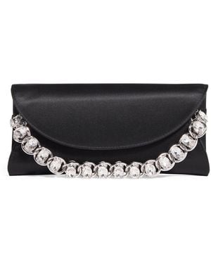 Judith Leiber Satin Taylor Clutch Bag - Black