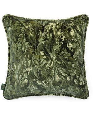 House Of Hackney Medium Velvet Lichen Piped Cushion - Green