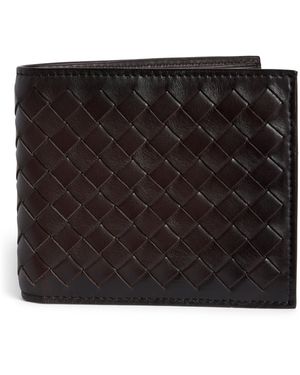 Officine Creative Leather Woven Boudin Bifold Wallet - Black