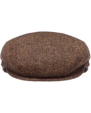 Swaine Wool Tweed Slim Cap - Brown