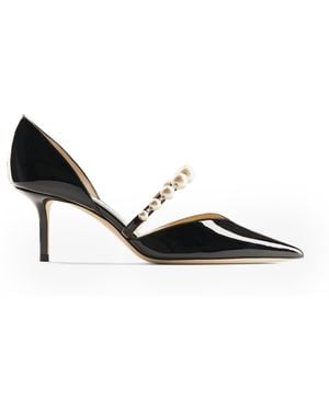 Jimmy Choo Aurelie 65 Patent Leather Court Shoes - Black