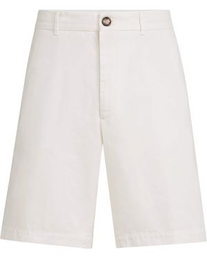 Brunello Cucinelli Cotton Gabardine Bermuda Shorts - White