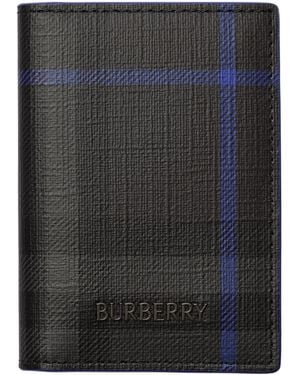 Burberry City Check Folding Card Holder - Black