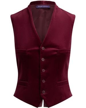 Ralph Lauren Cotton-Blend Jaiden Waistcoat - Purple