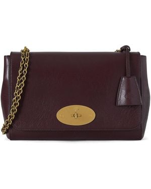 Mulberry Medium Leather Lily Shoulder Bag - Purple