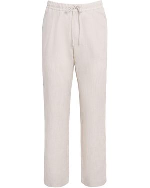 Zimmerli of Switzerland Linen-Cotton Drawstring Trousers - White