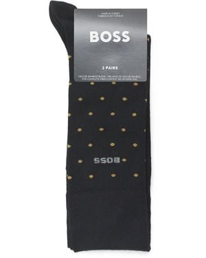 BOSS Jacquard Logo Socks - Grey
