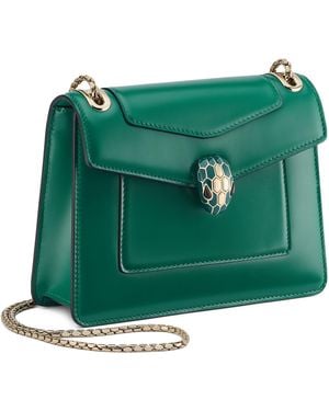 BVLGARI Leather Serpenti Forever Cross-Body Bag - Green
