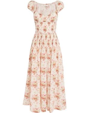 Doen Organic Cotton Quinette Midi Dress - Pink