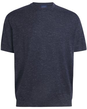 Paul & Shark Silk-Cashmere-Linen T-Shirt - Blue