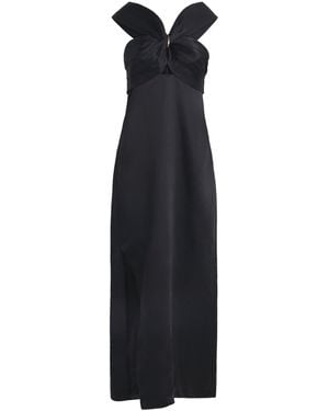 Sandro Satin Halterneck Maxi Dress - Black