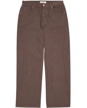 LE17SEPTEMBRE Curved Seam Jeans - Brown