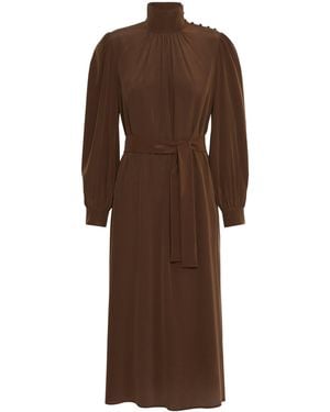 Weekend by Maxmara Silk Maxi Dress - Brown