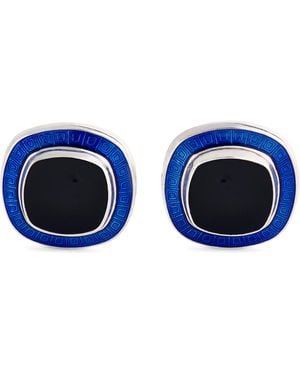 Deakin & Francis Sterling Enamel Cufflinks - Blue