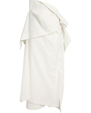Issey Miyake Collapsing Sculpture Maxi Skirt - White