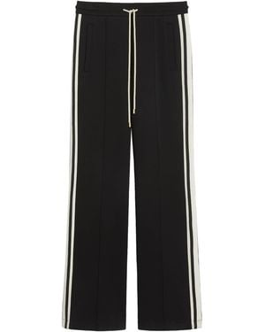 Max Mara Cotton-Blend Flared Sweatpants - Black