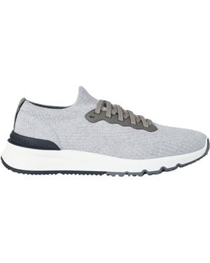 Brunello Cucinelli Chiné-Knit T-Sole Trainers - White