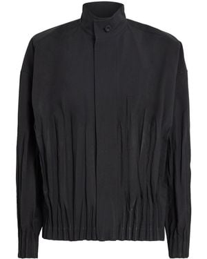 IM MEN Gathered Waft Jacket - Black