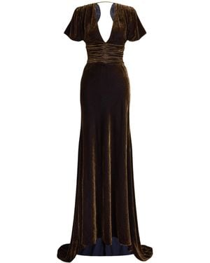 Ralph Lauren Velvet Charisse Gown - Black